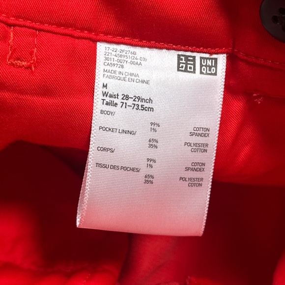 Uniqlo x Marni Orange Corduroy Wide Leg Pleated Pants Womens Medium - Picture 7 of 8